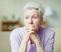 image of a distraught woman