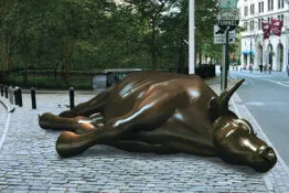 image of dead Wall Street Bull